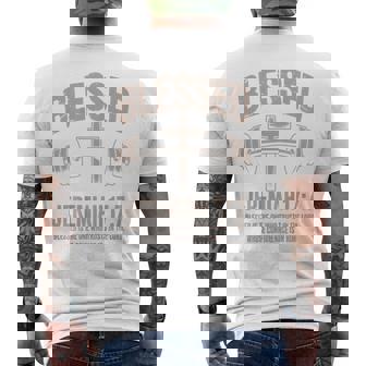 Blessed Gym Jesus Christian Workout Dumbbell Cross Barbell Men's Back Print T-Shirt | Mazezy