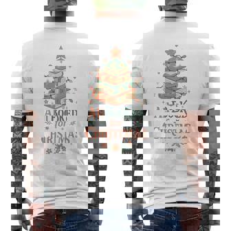 All Booked For Christmas Book Tree Reading Bookworm Tri-Blend Men's T-shirt Back Print | Seseable FR