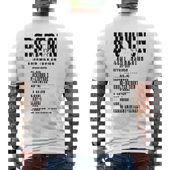 Boston Accent Translator Massachusetts Souvenirs Pride Men's Back Print T-Shirt | Mazezy