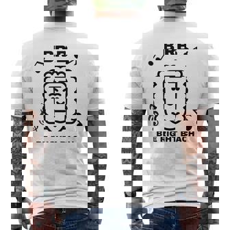 BRB BE RIGHT BACH Classical Composer Pun Writing Men's Back Print T-Shirt | Mazezy