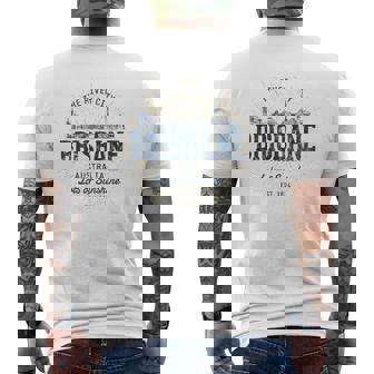 Brisbane Australia オーストラリアレトロスタイルヴィンテージブリスベン メンズTシャツ バックプリント - Kawaiitshirt