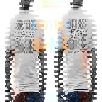 Brother Of The Sweet One Cookies And Milk Birthday Family Men's T-shirt Back Print - Monsterry