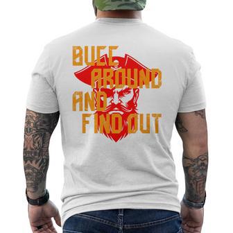 Bucc Around And Find Out Vintage Men's T-shirt Back Print - Thegiftio UK