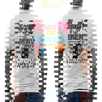 Burnouts Or Bows Papi Loves You Gender Reveal Party Men's Back Print T-Shirt | Mazezy