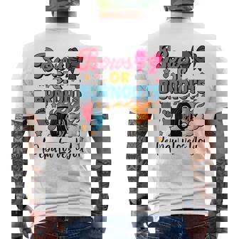 Burnouts Or Bows Pepaw Loves You Gender Reveal Party Men's Back Print T-Shirt | Mazezy