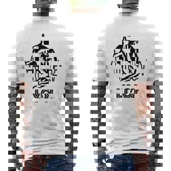 Cadeauupporter Lyon Foot Lyonnais T-shirt imprimé au dos - Cadeauxyz