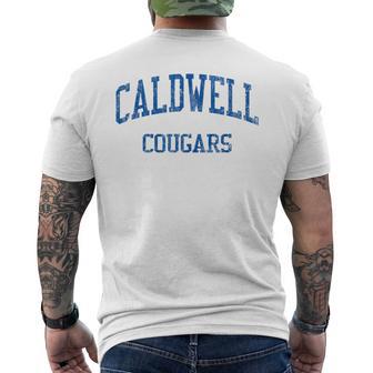 Caldwell High School HS Caldwell ID Vintage Sports Men's Back Print T-Shirt | Mazezy