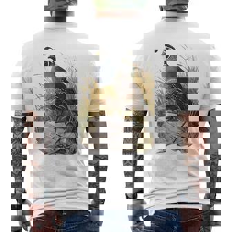 California Quail CA Quail Birder Vintage Retro Tank Top Men's Back Print T-Shirt | Mazezy