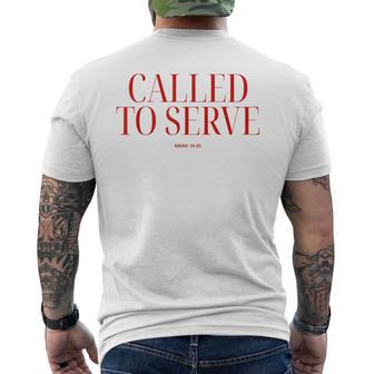 Called To Serve Mark 10 Men's T-shirt Back Print - Thegiftio UK