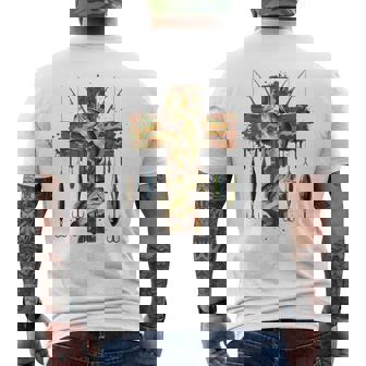 Camo Cross Fishing Christian Fishers Of Men Bible Faith Fish Tank Top Men's Back Print T-Shirt | Mazezy