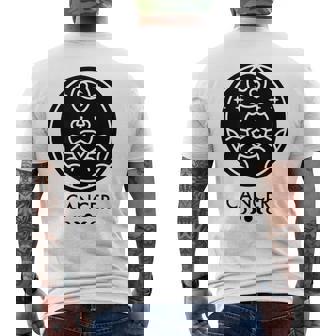 Cancer-Zodiac Sign Men's Back Print T-Shirt | Mazezy