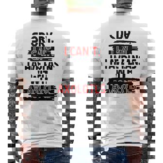 I Can’t Axolotls Joke Sarcastic Humor Insect Lover Tank Top Men's Back Print T-Shirt | Mazezy