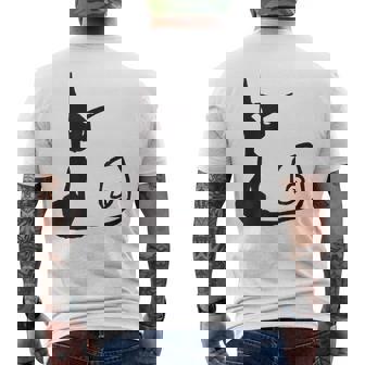 Cat Boxy Y2k Indie Shoegaze Men's Back Print T-Shirt | Mazezy