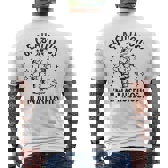 Be Cautious I'm Nauseous Gastroparesis Frog Tummy Ache Men's T-shirt Back Print | Mazezy