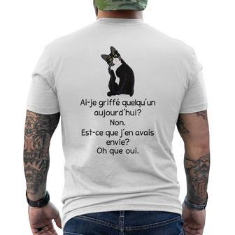 Chat Drôle Ai-Je Griffé Quelqu’Un Humour T-shirt imprimé au dos - Cadeauxyz