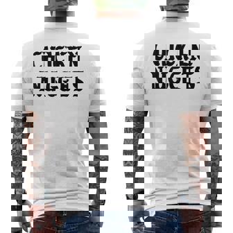 Chicken Nuggets Heavy Metal Men's Back Print T-Shirt | Mazezy