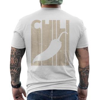 Chili Pepper Vintage Spicy Food Lover Retro Foodie Men's T-shirt Back Print | Mazezy