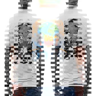 China Panda Vs USA Eagle Global Tariff Tug Of War Tank Top Men's Back Print T-Shirt | Mazezy