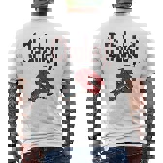 Choo Ping Pong Power Table Tennis Bat Tank Top Men's Back Print T-Shirt | Mazezy