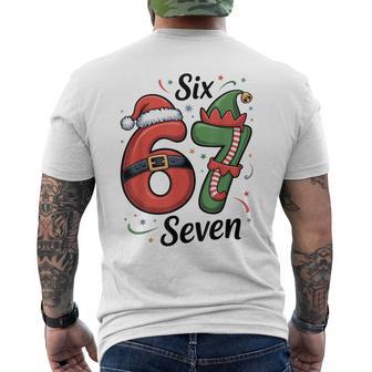 Christmas 67 Meme 67 Santa Elf Men's T-shirt Back Print - Thegiftio UK