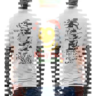 Christmas Bee Kissing Season Bees Holidays Kisses Men's Back Print T-Shirt | Mazezy