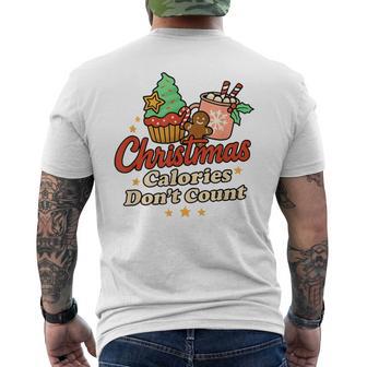 Christmas Calories Don’T Count Retro Xmas Baking Men's T-shirt Back Print - Thegiftio UK