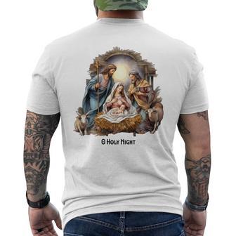 Christmas O Holy Night Xmas Men's T-shirt Back Print - Thegiftio UK