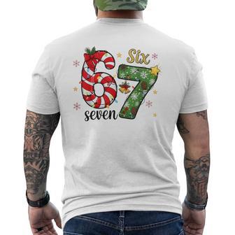 Christmas Six Seven Trendy 6 7 Viral Meme Men's T-shirt Back Print - Thegiftio UK