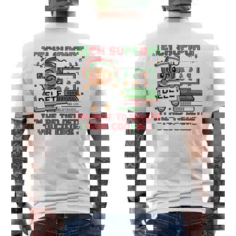 Christmas Tech Support Here To Delete Cookies Xmas Holiday Tri-Blend Men's T-shirt Back Print | Mazezy