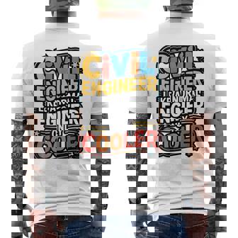 Civil Engineer Like a Normal Engineer Only Cooler Men's Back Print T-Shirt | Mazezy