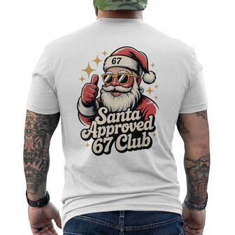 Classic Christmas 67 Santa Meme Retro Santa Approved 67 Men's T-shirt Back Print - Thegiftio UK