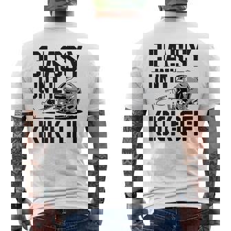 Classy Until Kick-Off – Fun Football Mom Game Day Men's Back Print T-Shirt | Mazezy