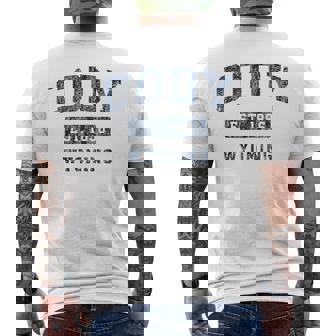 Cody Wyoming WY Vintage Established Sports Tank Top Men's Back Print T-Shirt | Mazezy