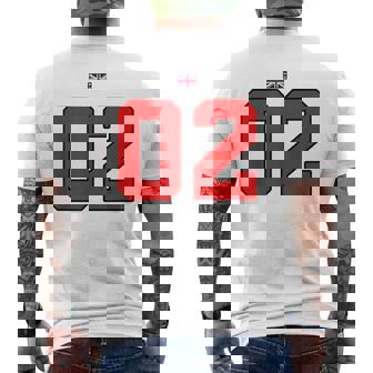 College 02 Numérotyleintage Uk Drapeau T-shirt imprimé au dos - Cadeauxyz