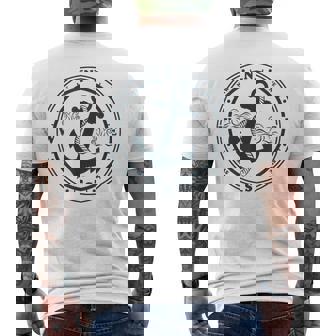 Compass Anchor Maritime With Compass Captain Sailor Men's T-shirt Back Print | Mazezy