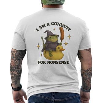 I Am A Conduit For Nonsense Frog Men's T-shirt Back Print - Thegiftio UK
