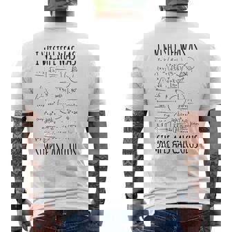 Cool Mathematics Professor Math Teacher Algebra Calculus Tank Top Men's Back Print T-Shirt | Mazezy