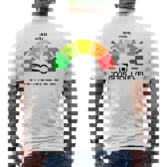 Cortisol Leveltresschool Andtudents メンズTシャツ バックプリント - Kawaiitshirt