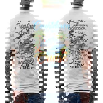Countdown Is Over It's Cruise Time On Cruise Ship Vacation Men's T-shirt Back Print - Seseable