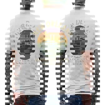 Crescent City Riverboat Shirt New Orleans Bayou Sunset Tank Top Men's Back Print T-Shirt | Mazezy