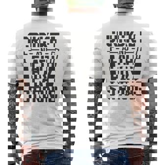 Cricket And Faith Play Strong Men's Back Print T-Shirt | Mazezy