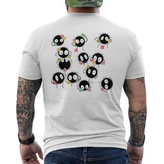 Cute Anime Soot Man Ball With Colourful Sugar Stars Men's T-shirt Back Print | Seseable UK