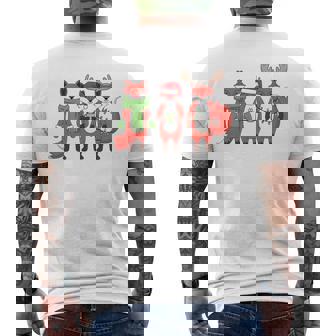 Cute Christmas Foxes Holiday Lights Antlers Men's T-shirt Back Print - Thegiftio