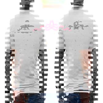 Cute Coffee And Nails Saying Coquette Art Bow Men's Back Print T-Shirt | Mazezy