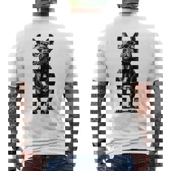 Cute French Bulldog In Proud Pose Men's T-shirt Back Print - Thegiftio