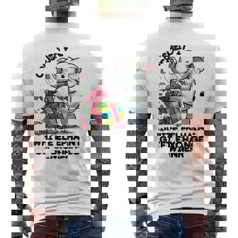 Cute Gag Crushed It Elephant Exchange Under 20 Men's Back Print T-Shirt | Mazezy