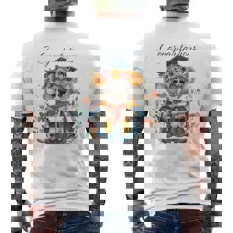 Cute Graduation Koala Holding Diploma T Shirt Men's Back Print T-Shirt | Mazezy