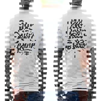 Cute Make Heaven Crowded With Christian Cross Men's Back Print T-Shirt | Mazezy