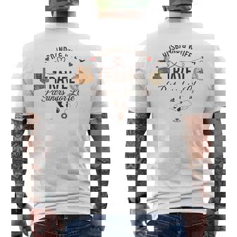 Cute Husband Wife Travel Partners Romantic Vacation Lovers Men's Back Print T-Shirt | Mazezy