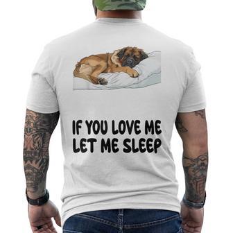 Cute Leonberger If You Love Me Let Meleep パジャマ メンズTシャツ バックプリント - Kawaiitshirt